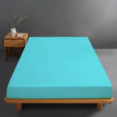 Husa de pat bumbac 100 % tricot bleu